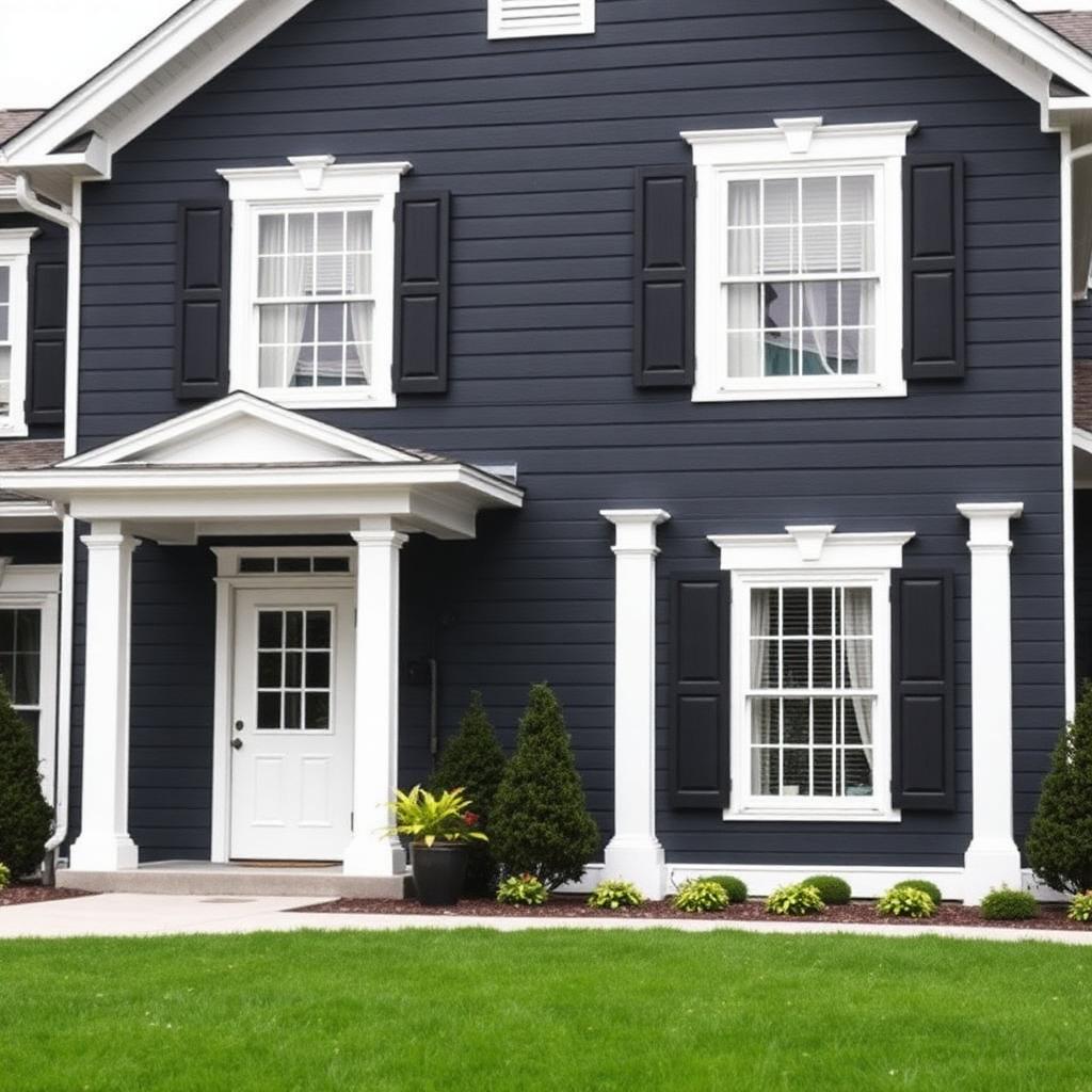 Completed residential exterior with a fresh paint finish